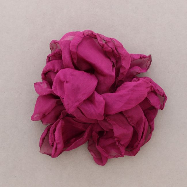 FABRIC FLOWER BROOCH 19CM