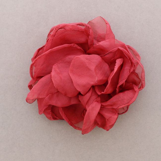 FABRIC FLOWER BROOCH 19CM