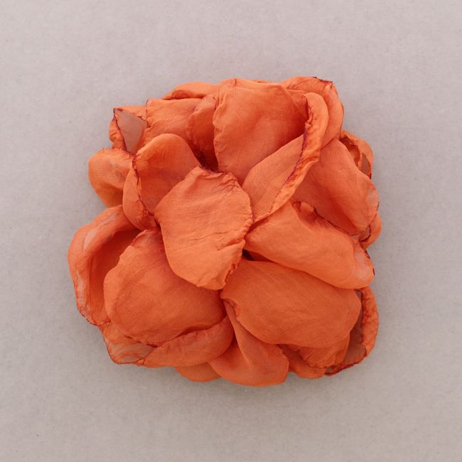 FABRIC FLOWER BROOCH 19CM