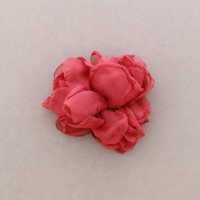BROCHE FLOR TELA 12 CM