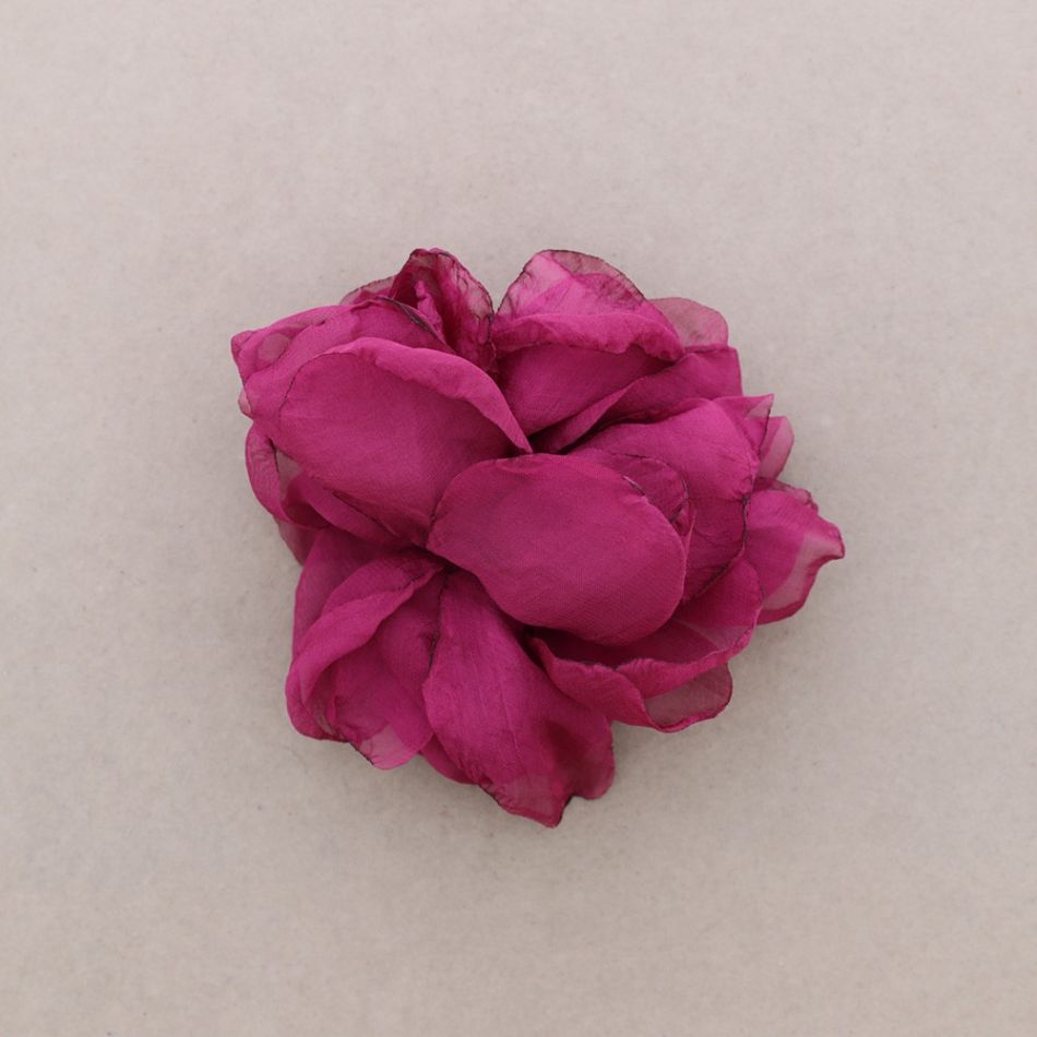 FABRIC FLOWER BROOCH 12 CM