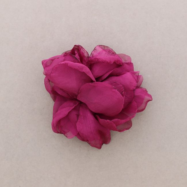 BROCHE FLOR TELA 12 CM