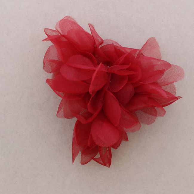 MUSLIN FLOWER BROOCH 15*22CM
