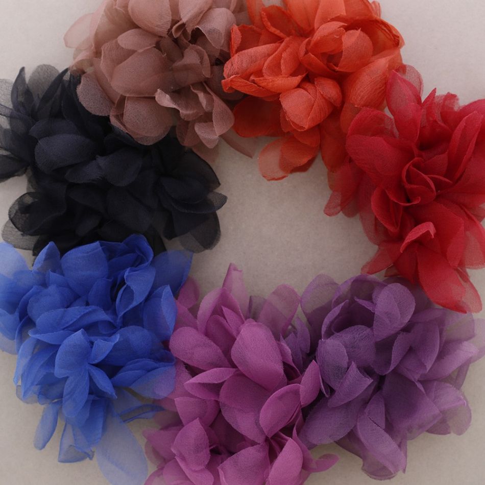 MUSLIN FLOWER BROOCH 15*22CM