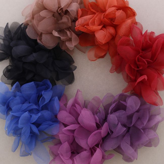 MUSLIN FLOWER BROOCH 15*22CM