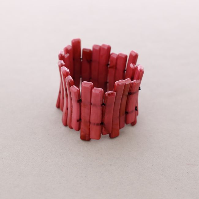 PULSERA ELÁSTICA CUENTAS RESINA