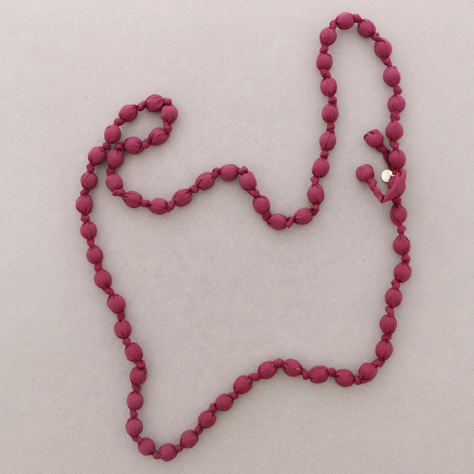 COLLAR LARGO NUDOS BOLAS REVESTIDAS 12MM*1,2M