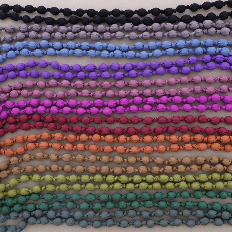 COLLAR LARGO NUDOS BOLAS REVESTIDAS 12MM*1,2M 2