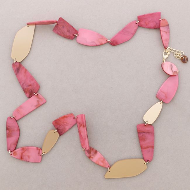 LONG RESIN BEAD NECKLACE