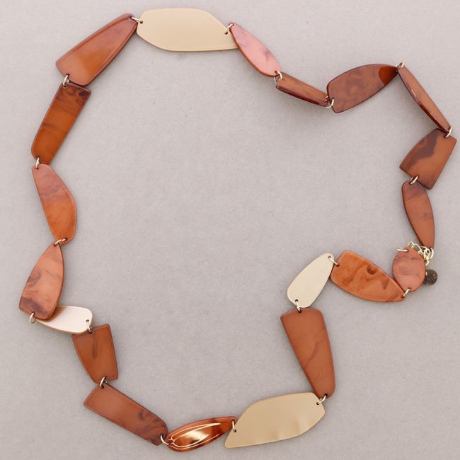 LONG RESIN BEAD NECKLACE
