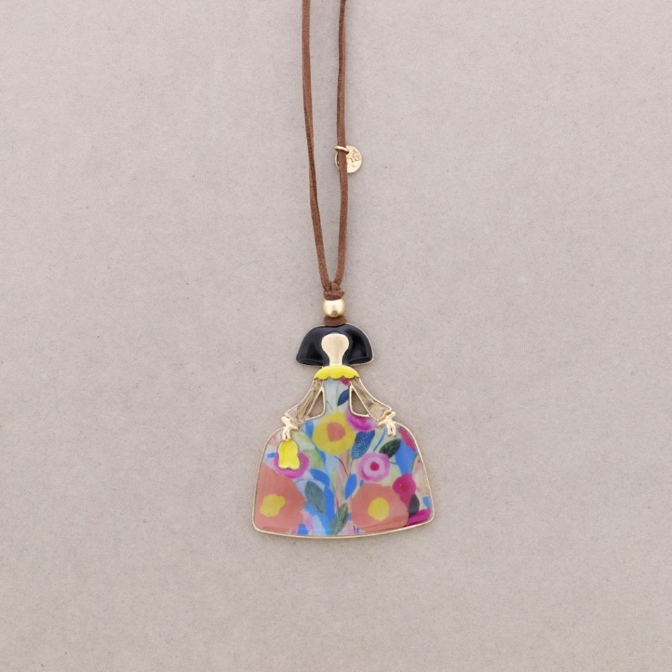 MENINA LONG NECKLACE ENAMEL METAL
