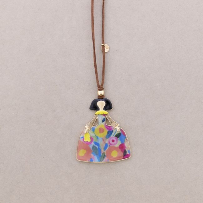MENINA LONG NECKLACE ENAMEL METAL