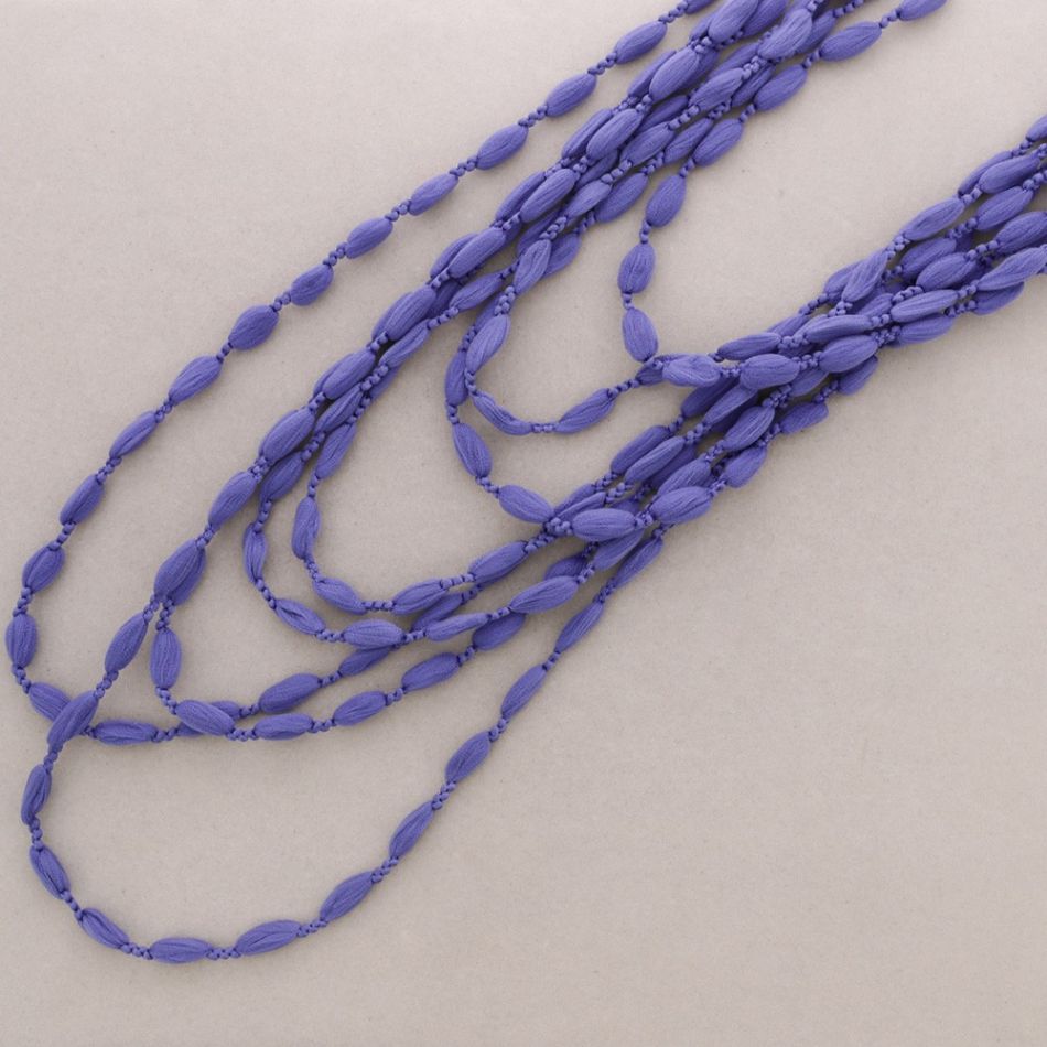 MULTI TURNS WOOL BALLS NECKLACE