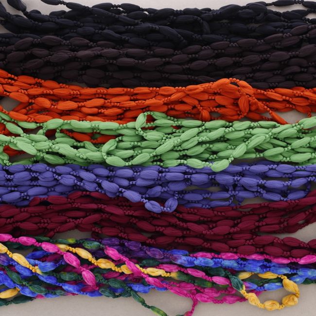 COLLAR MULTI VUELTAS LANA BOLITAS