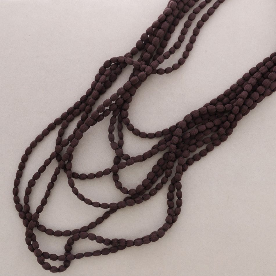 MULTI TURNS WOOL BALLS NECKLACE