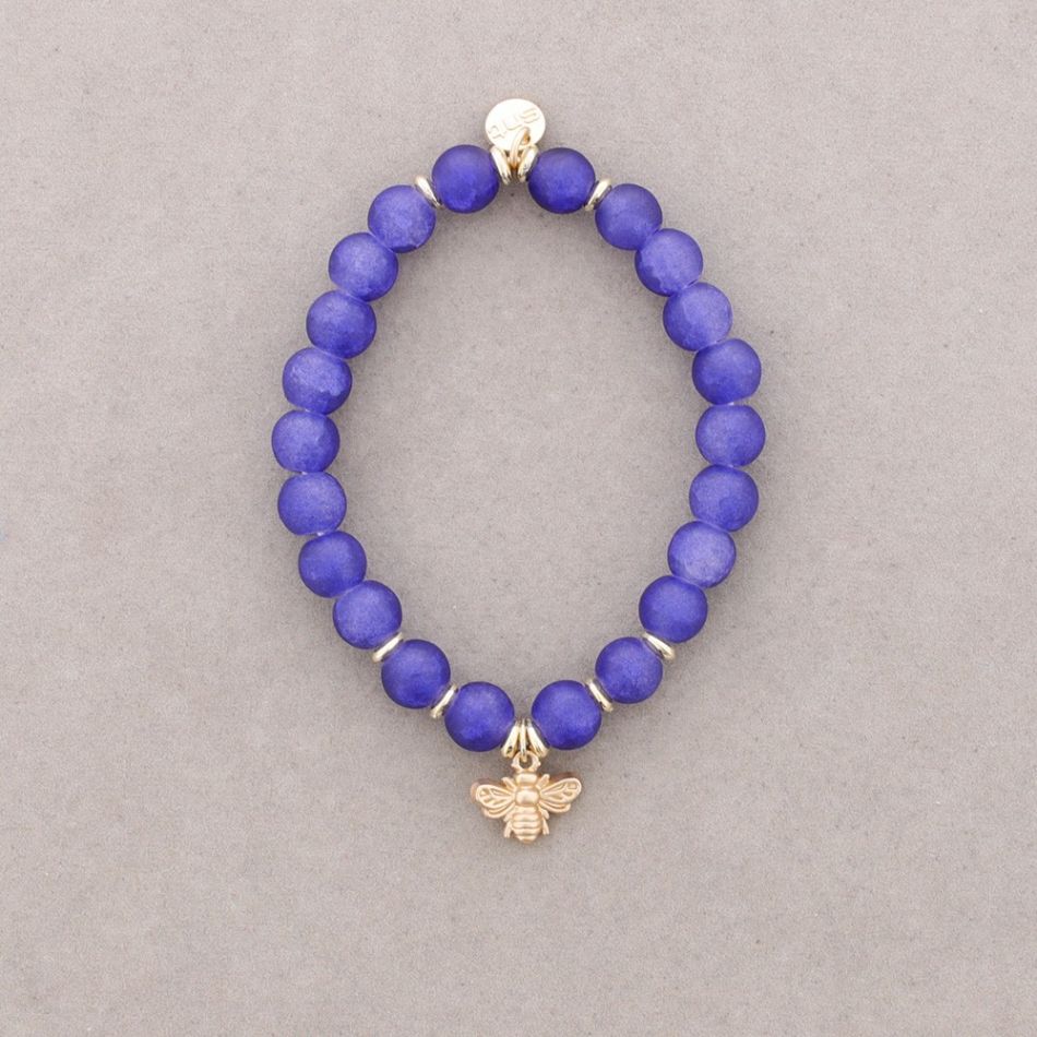 ELASTIC METAL BEE BEAD BRACELET