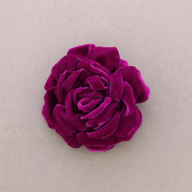 13CM VELVET FLOWER BROOCH