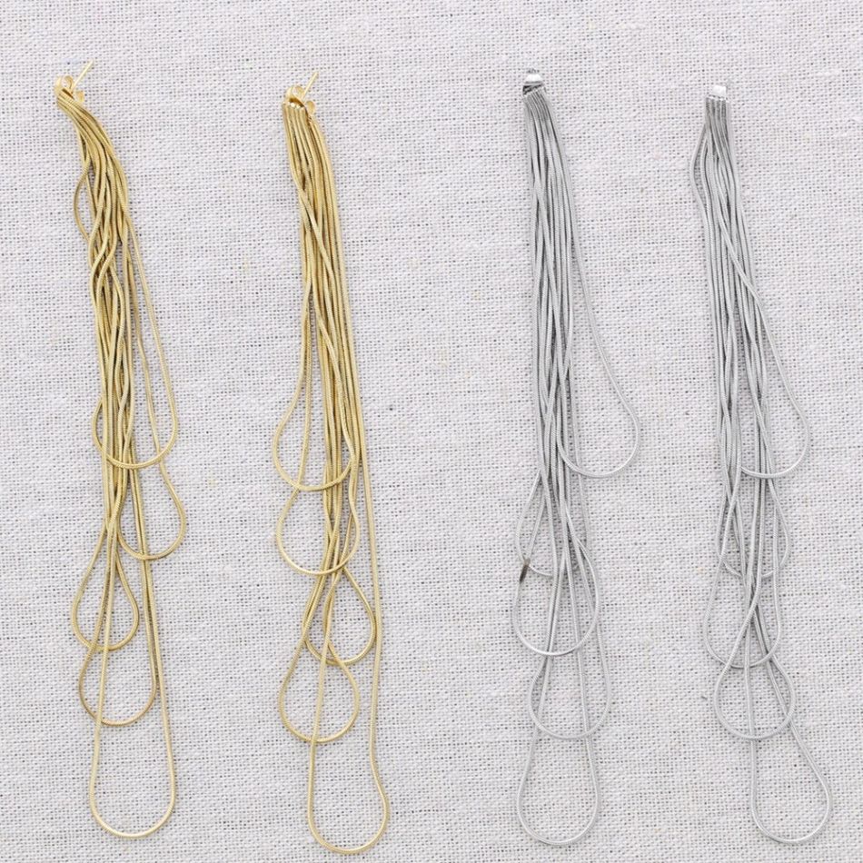 CASCADE SHAPE STEEL EARRINGS