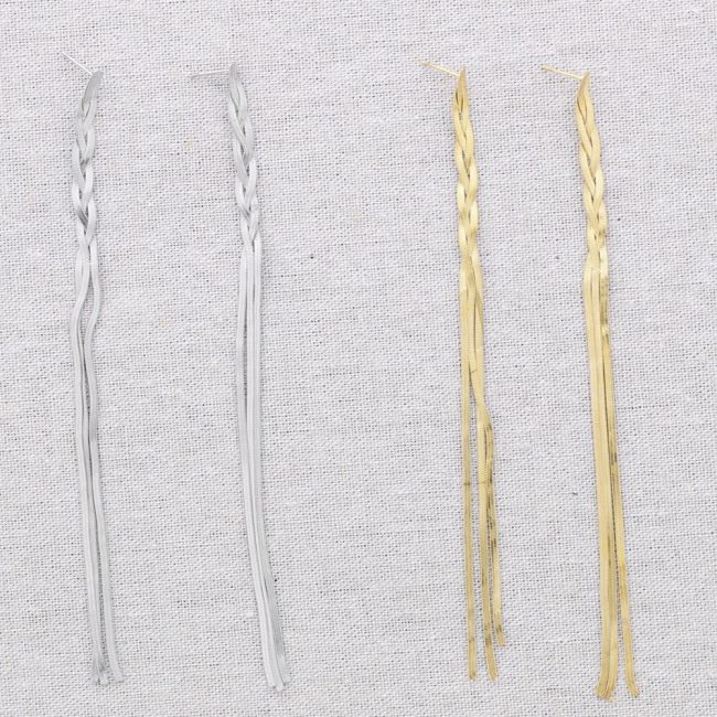 CASCADE BRAIDED STEEL EARRINGS