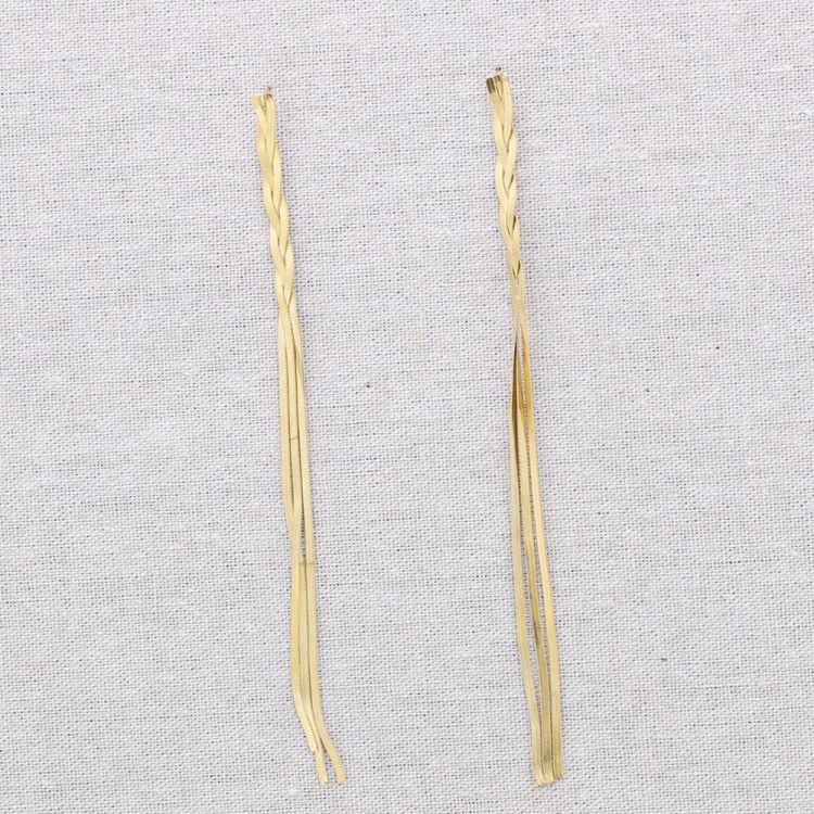 PENDIENTES ACERO TRENZADO CASCADA 2