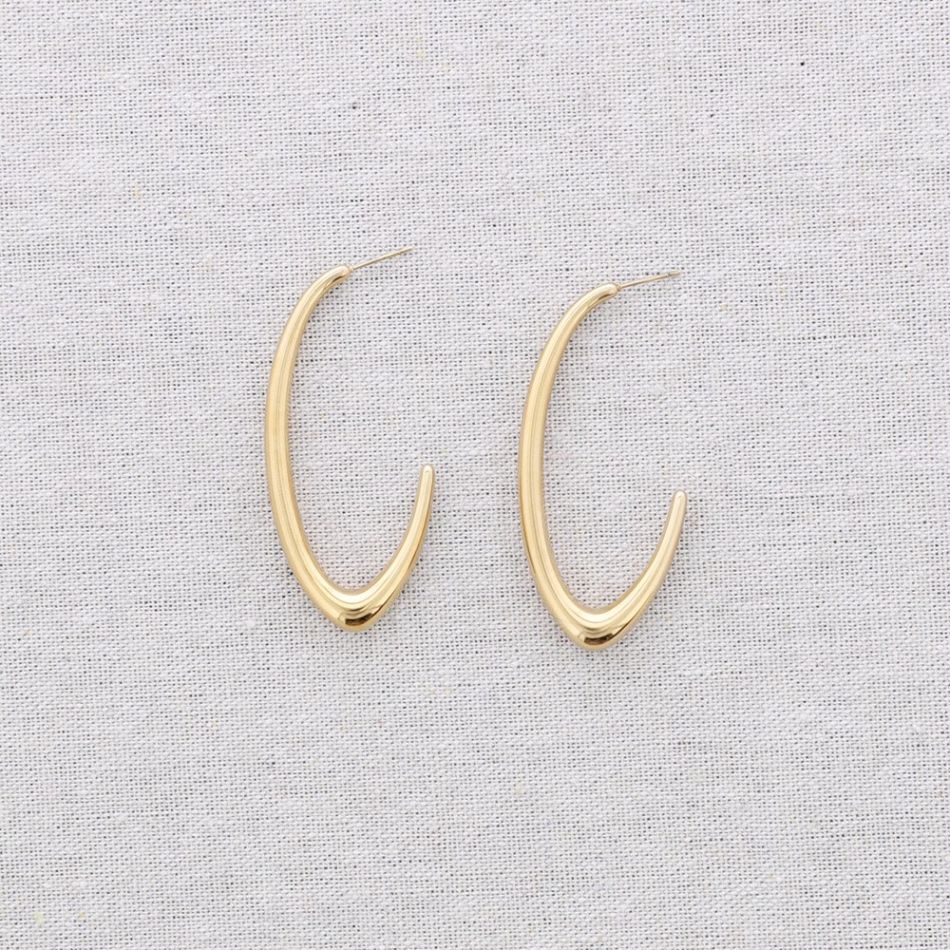 PENDIENTES ACERO ARO IRREGULAR