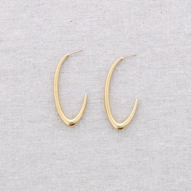 IRREGULAR HOOP STEEL EARRINGS