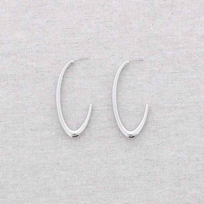 IRREGULAR HOOP STEEL EARRINGS