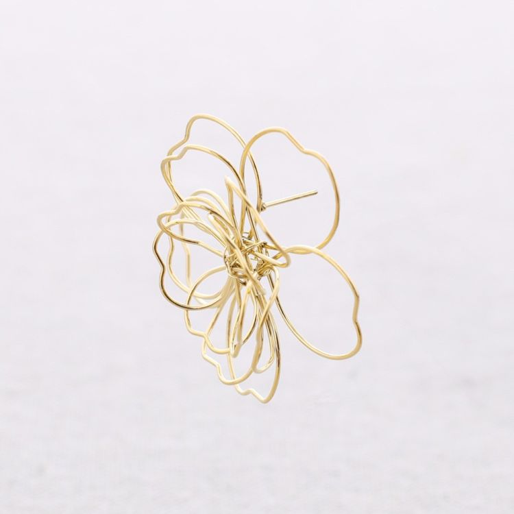 PENDIENTES ACERO FLOR