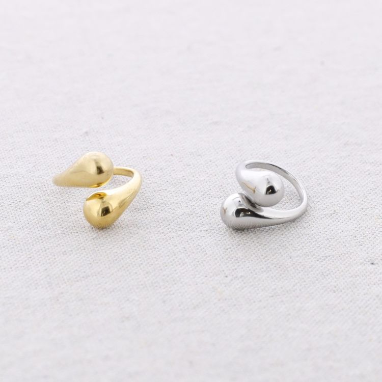 ANILLO ACERO DOBLE GOTA 2