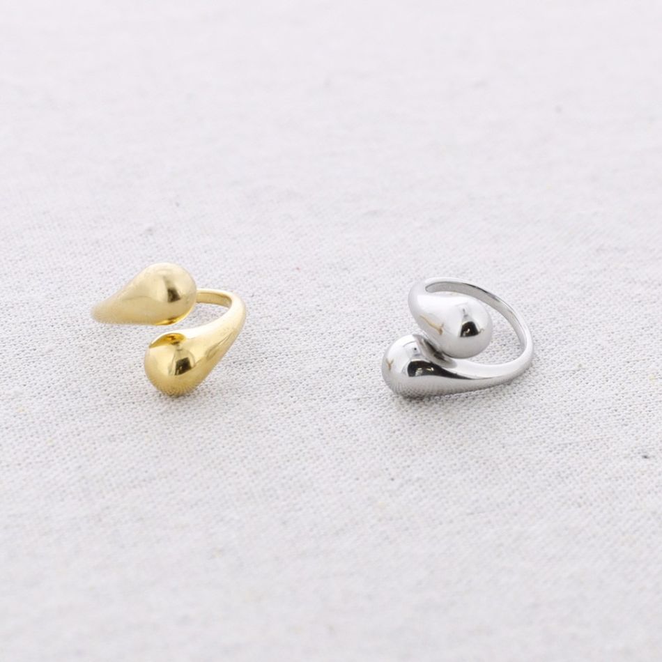 ANILLO ACERO DOBLE GOTA
