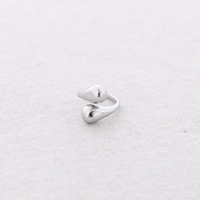 ANILLO ACERO DOBLE GOTA
