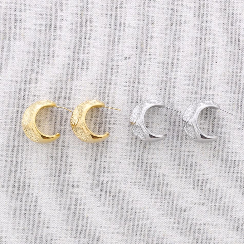 PENDIENTES ACERO ARO IRREGULAR