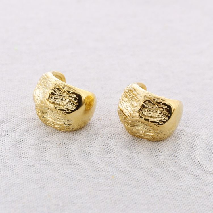 PENDIENTES ACERO ARO IRREGULAR 2