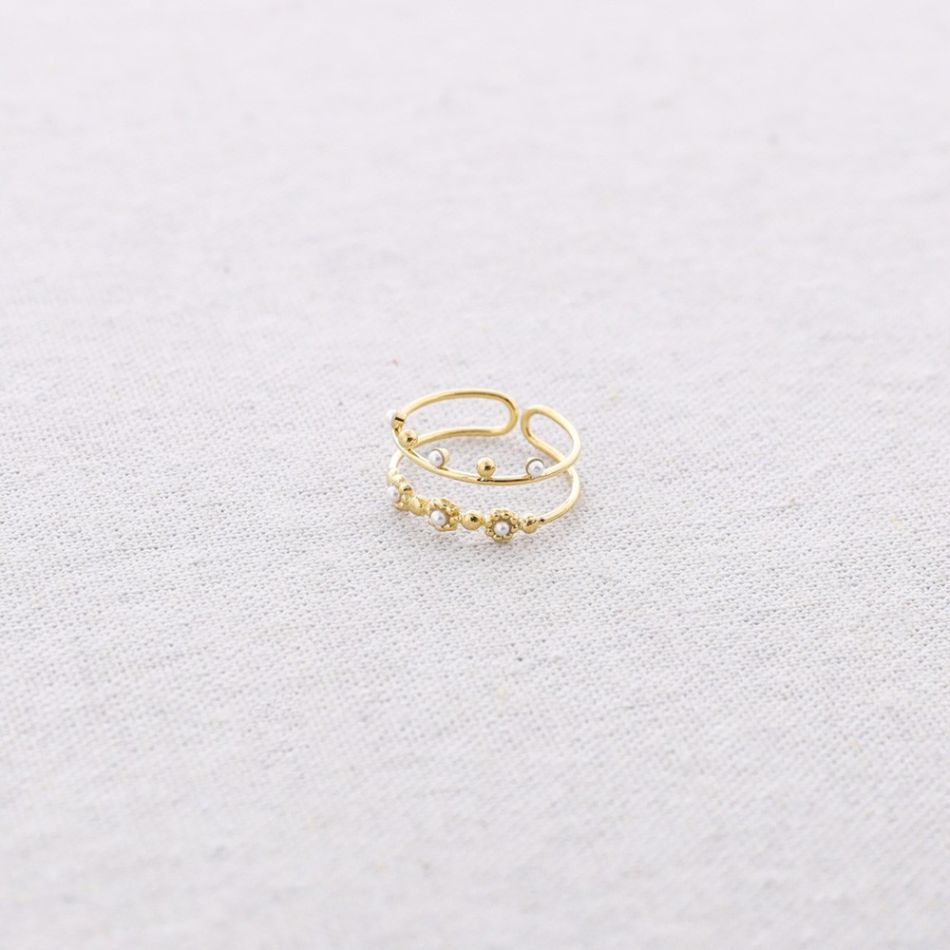 ANILLO ACERO DOBLE TIRA CUENTAS