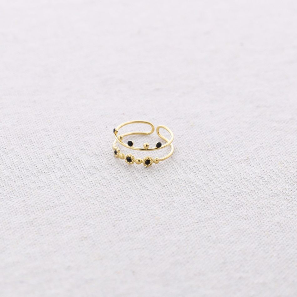 DOUBLE STRIP BEAD STEEL RING