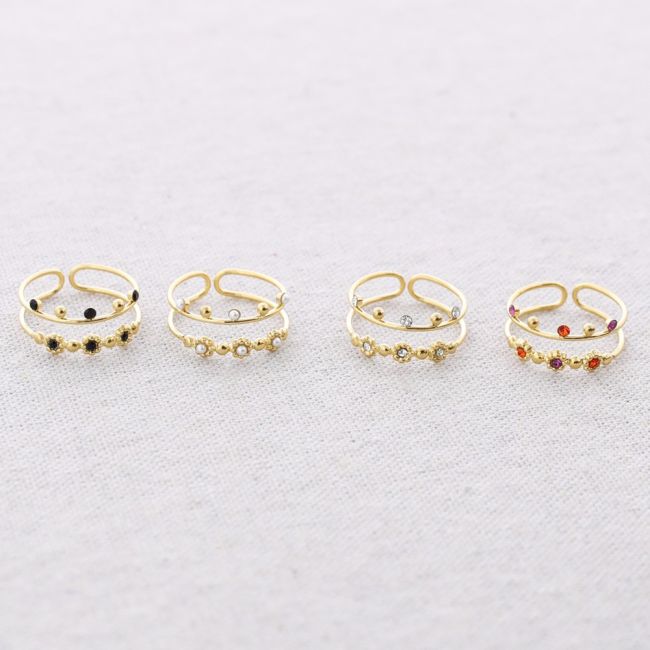DOUBLE STRIP BEAD STEEL RING