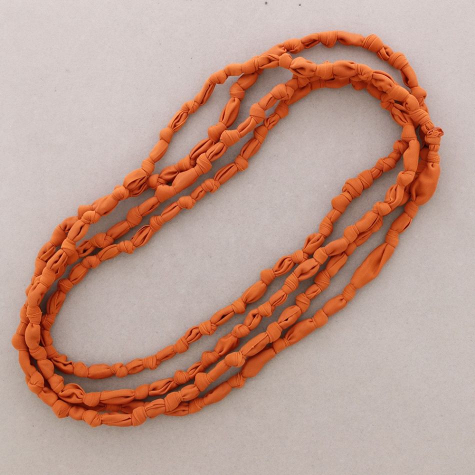 LONG KNOT FABRIC NECKLACE
