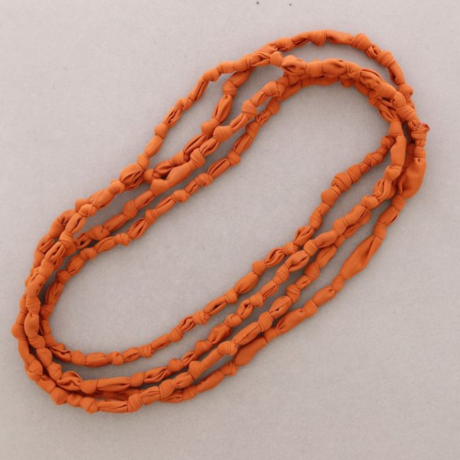 LONG KNOT FABRIC NECKLACE