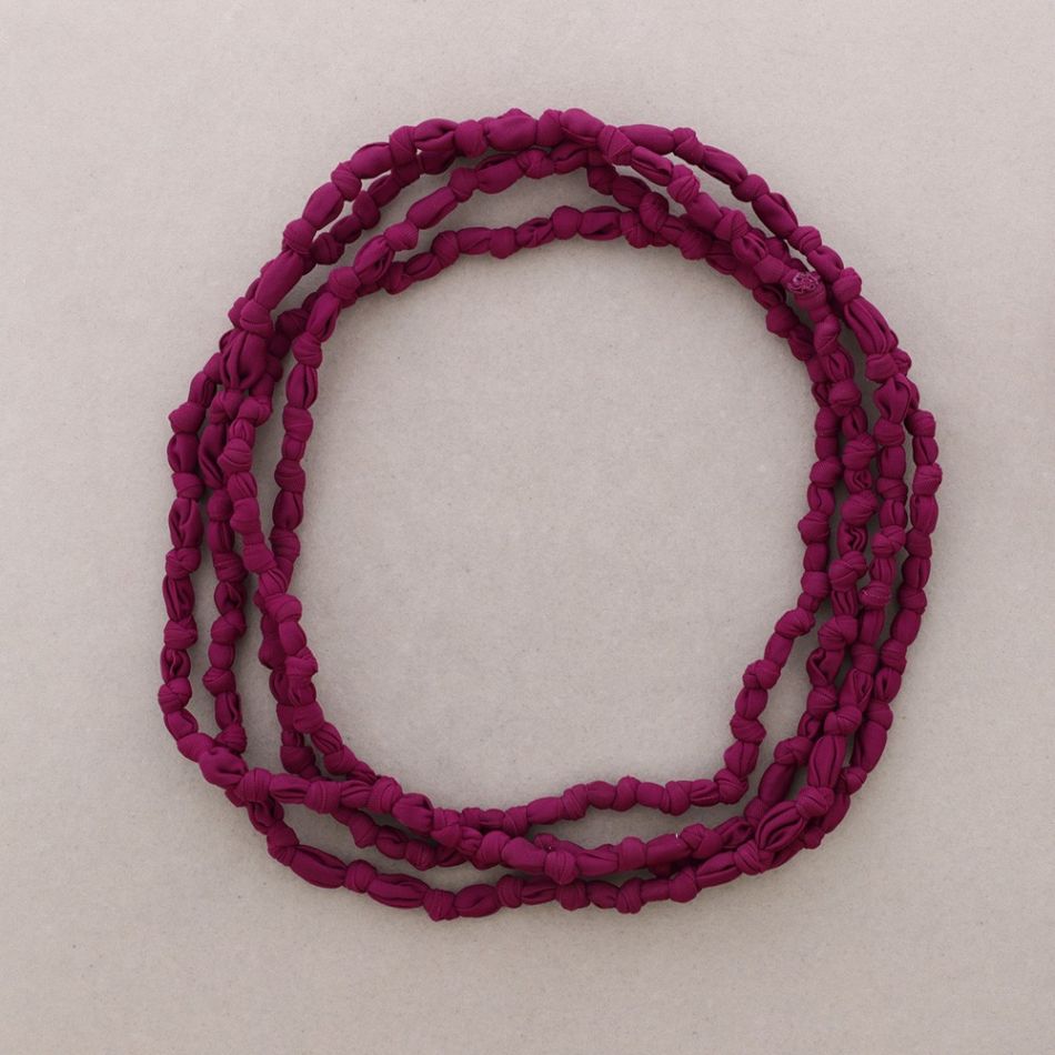 LONG KNOT FABRIC NECKLACE