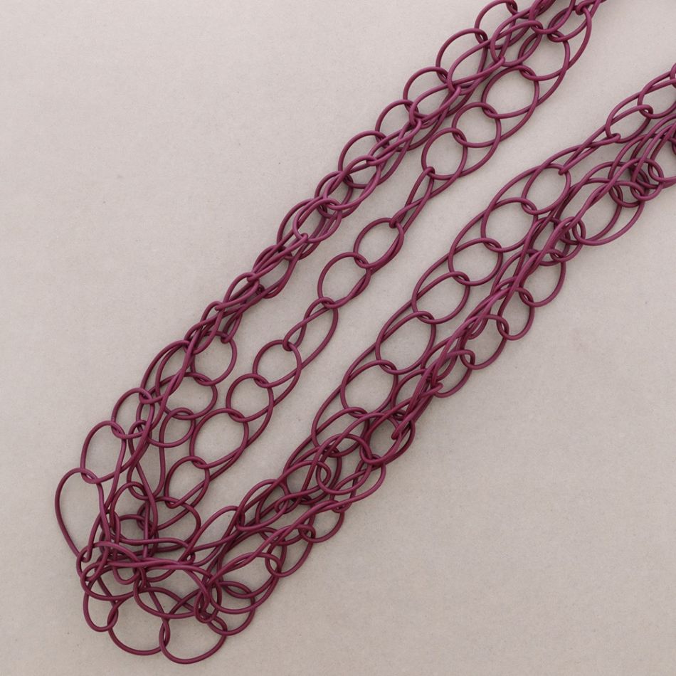 COLLAR LARGO ESLABONES GOMA