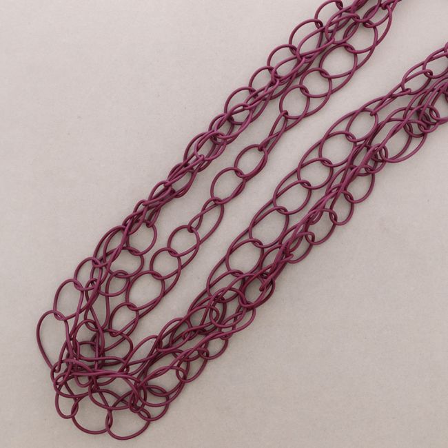 LONG RUBBER LINK NECKLACE