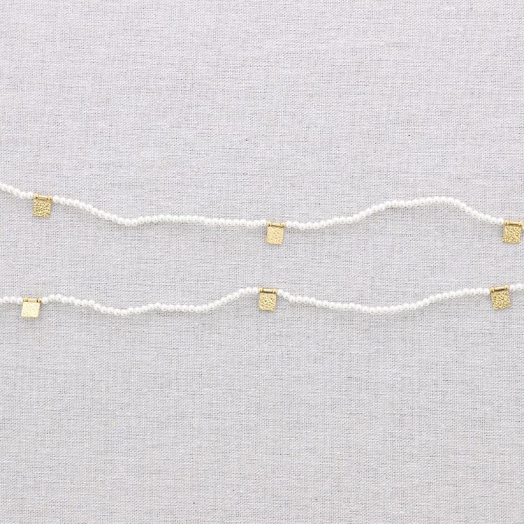 CADENA MULTIUSOS CHAPAS ACERO PERLAS DE CRISTAL