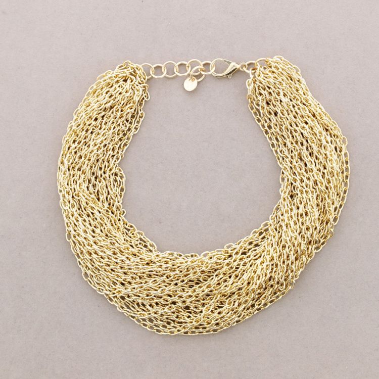 METAL MULTI-CHAIN SHORT NECKLACE