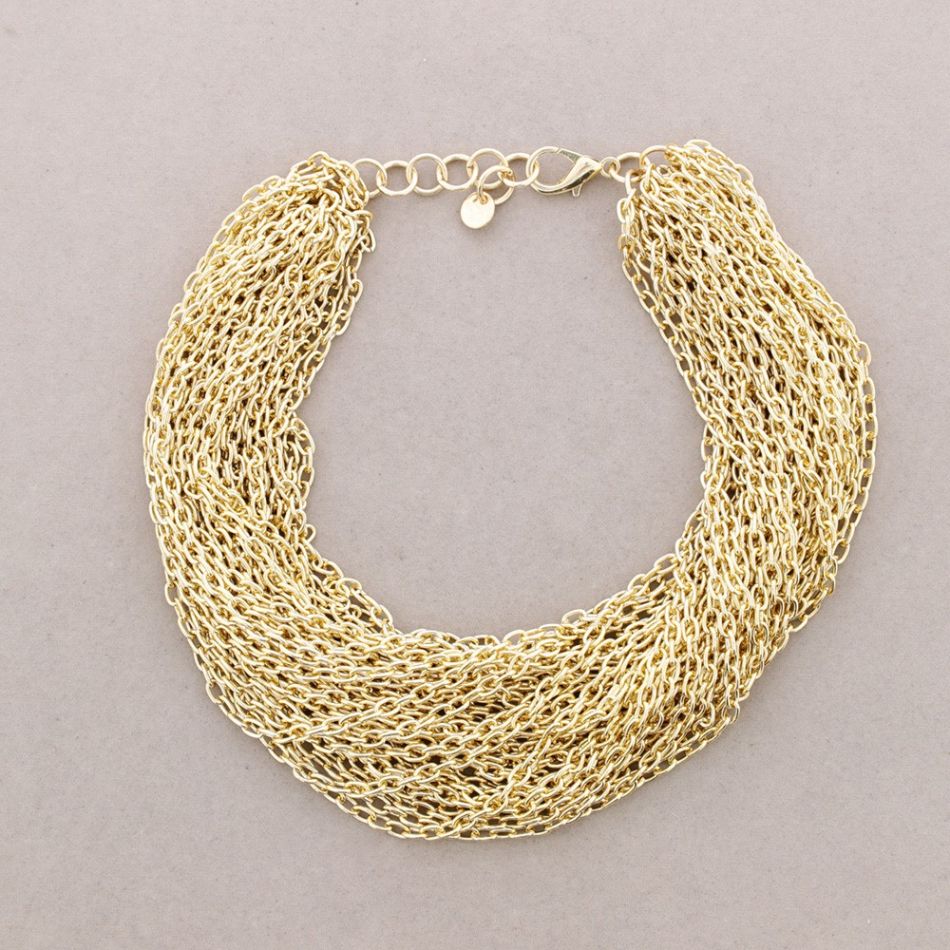 METAL MULTI-CHAIN SHORT NECKLACE
