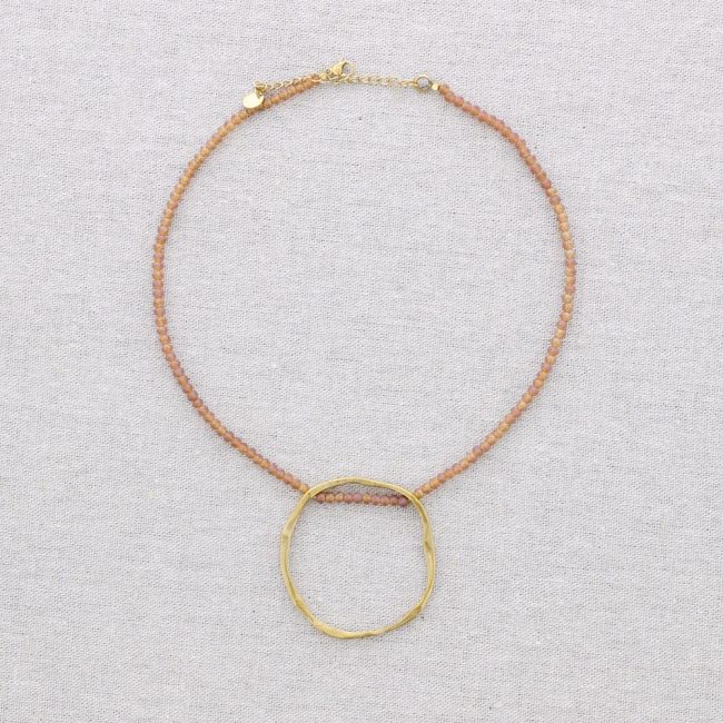 STEEL CHOKER WITH FACETED CRYSTALS