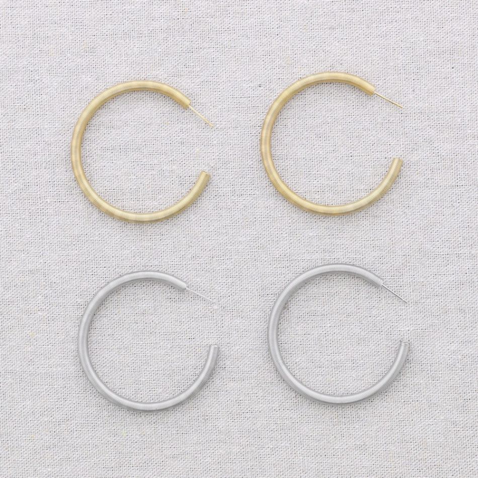 PENDIENTES ACERO 5CM ARO 4MM