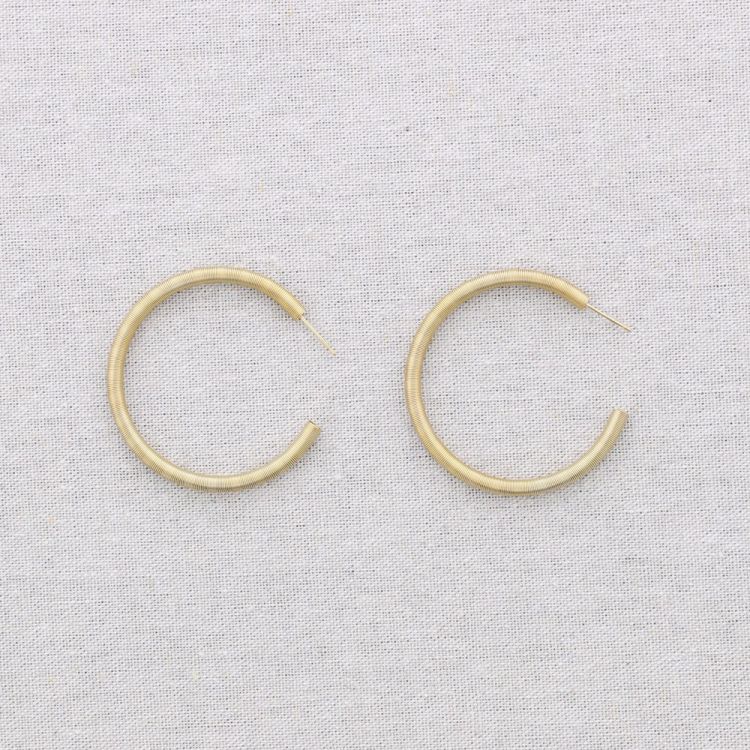 PENDIENTES ACERO 5CM ARO 4MM 2