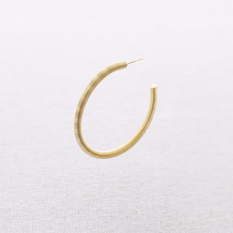 STEEL EARRINGS 5CM 4MM HOOP