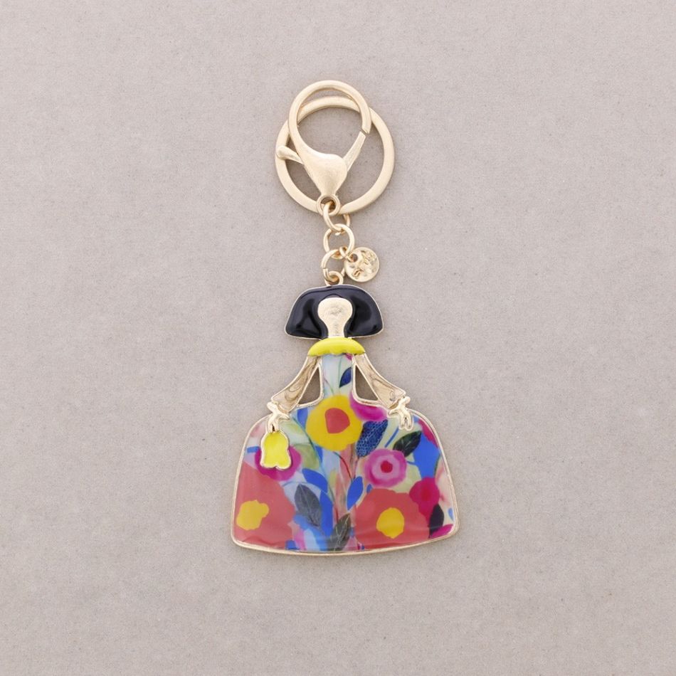 MENINA METAL ENAMEL KEYCHAIN