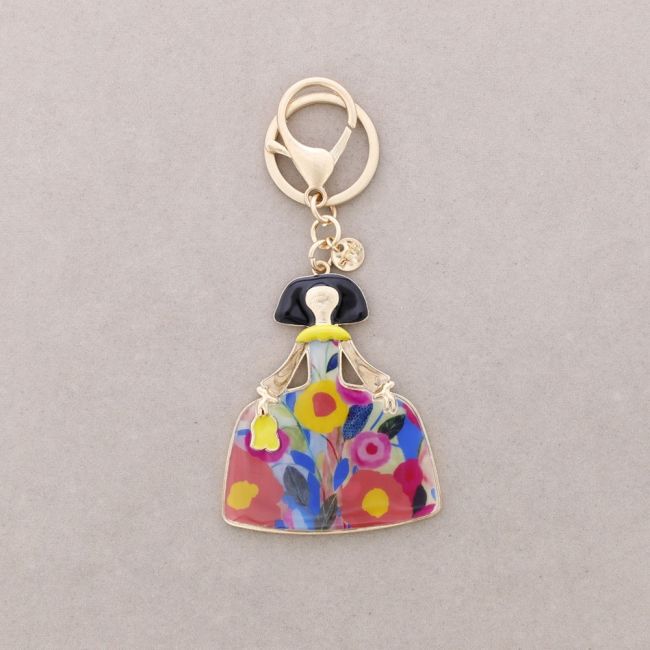 MENINA METAL ENAMEL KEYCHAIN